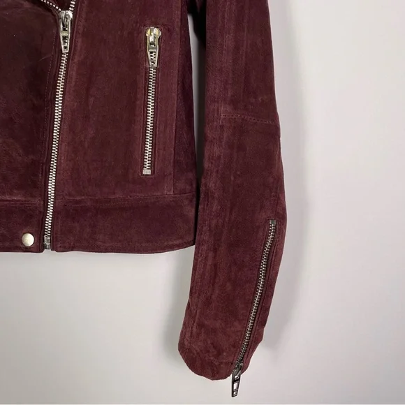 Blank NYC Brown Merlot Suede 💯 leather Jacket in Women’s sz Small - Picture 8 of 12